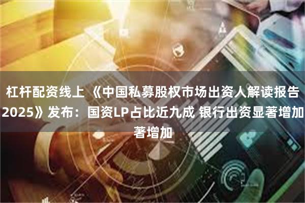 杠杆配资线上 《中国私募股权市场出资人解读报告2025》发布：国资LP占比近九成 银行出资显著增加