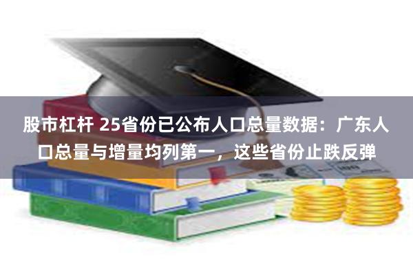 股市杠杆 25省份已公布人口总量数据：广东人口总量与增量均列第一，这些省份止跌反弹